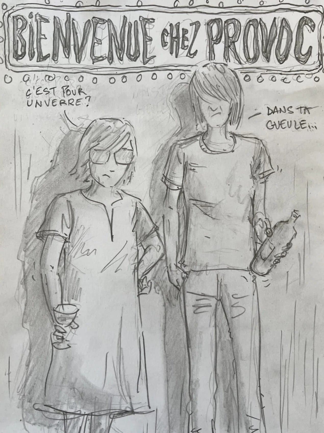 Illustration dessinée des deux fondatrices de Prov'Oc, Sandrine et Caroline.